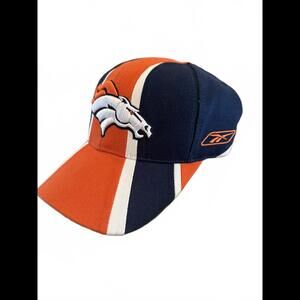 DENVER BRONCOS Vintage Reebok NFL Hat Blue / Orange One Size Fits All